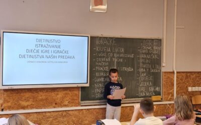 U sklopu projekta “Cesarić u Cesariću” s temom Djetinjstvo učenici 2. b s učiteljicom Ivanom Brus odradili su radionicu “igre iz djetinjstva naših predaka”