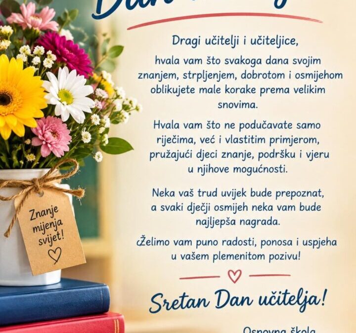Sretan Dan učitelja!